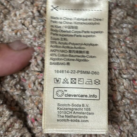 Scotch & Soda Women’s Textured Knit Cable Sweater Classic Fall Small - Picture 3 of 7